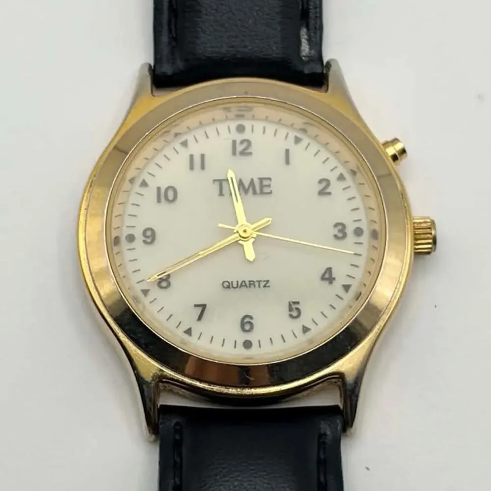 Gold & Black Time Men's Watch